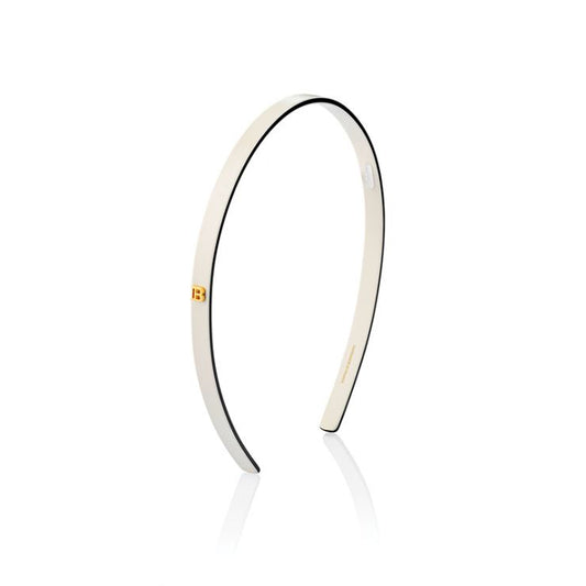 Acetate Headband White/Black Small