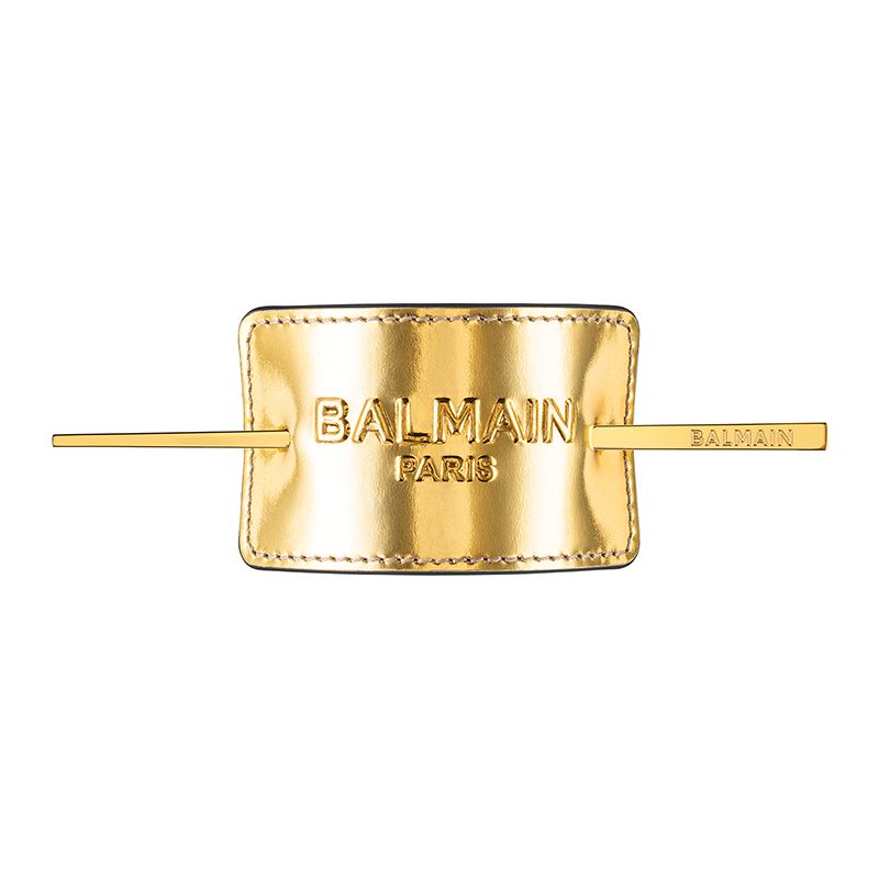 Balmain Paris Hair Couture Limited Edition Gold Genuine Leather
