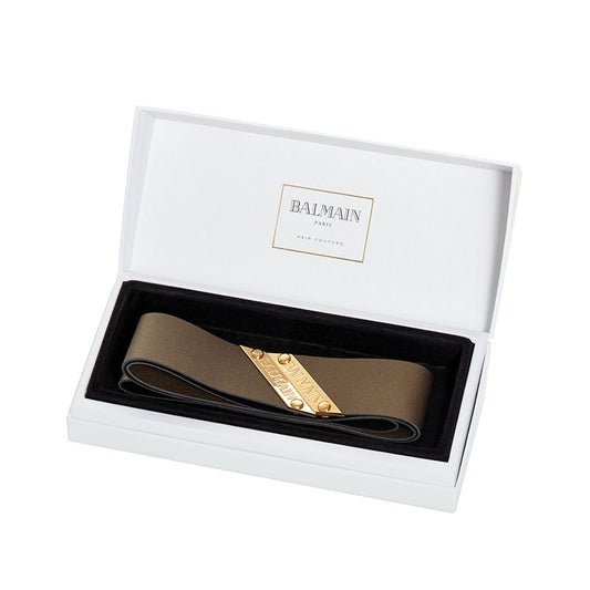 Genuine Leather Headband Bronze - Balmain Hair Couture Cyprus - Balmain Hair Couture