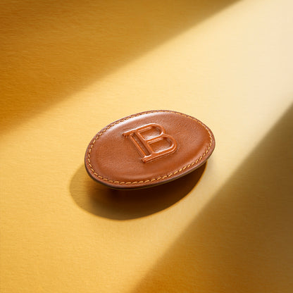 Limited Edition Leather Barrette Brown