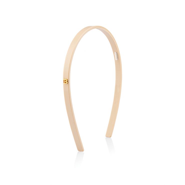 Limited Edition Acetate Headband Small Beige