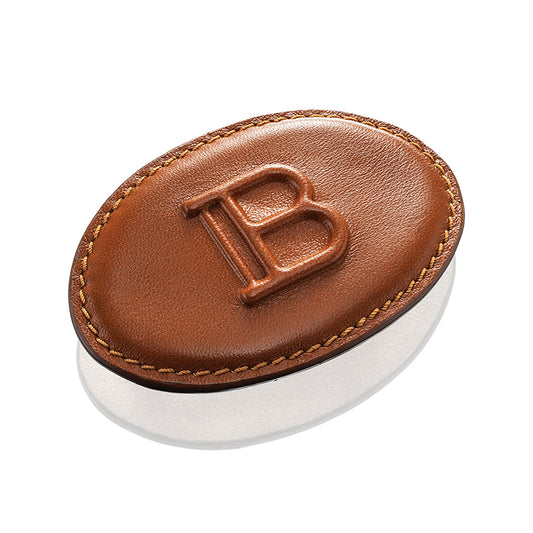 Limited Edition Leather Barrette Brown