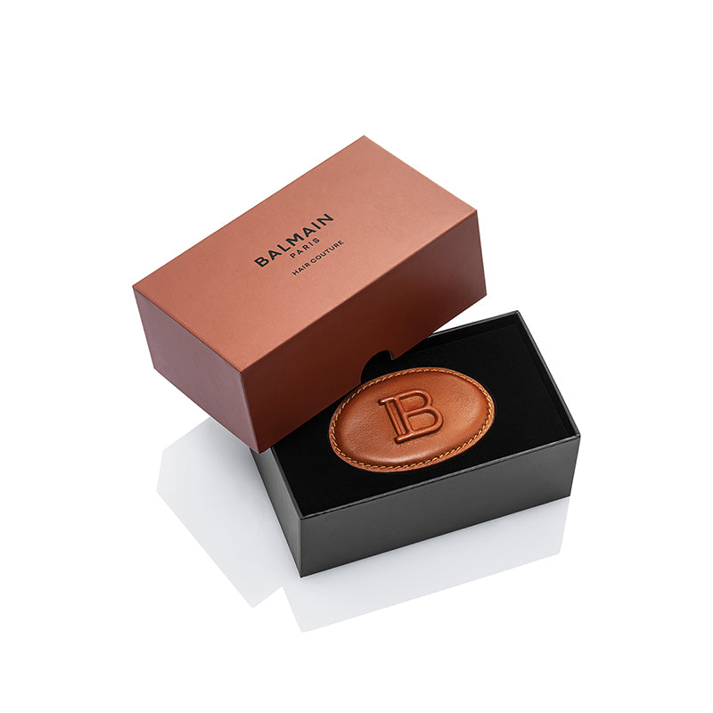 Limited Edition Leather Barrette Brown